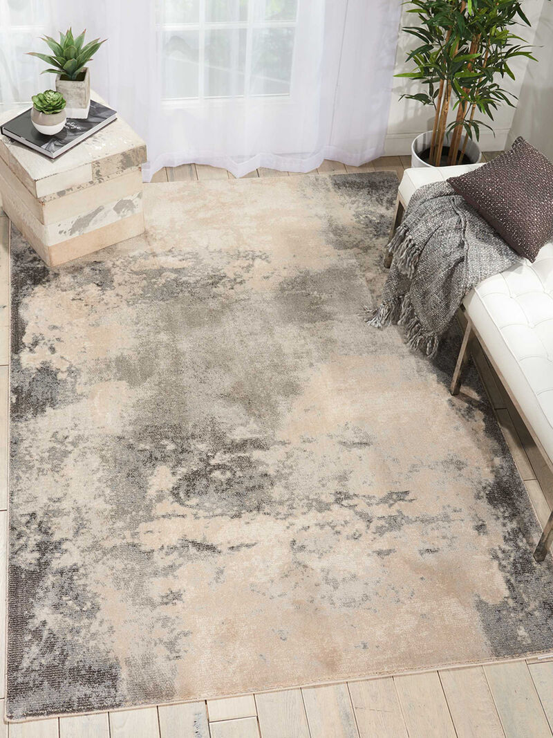 Maxell MAE13 Ivory/Gray 5'3" x 7'3" Rug