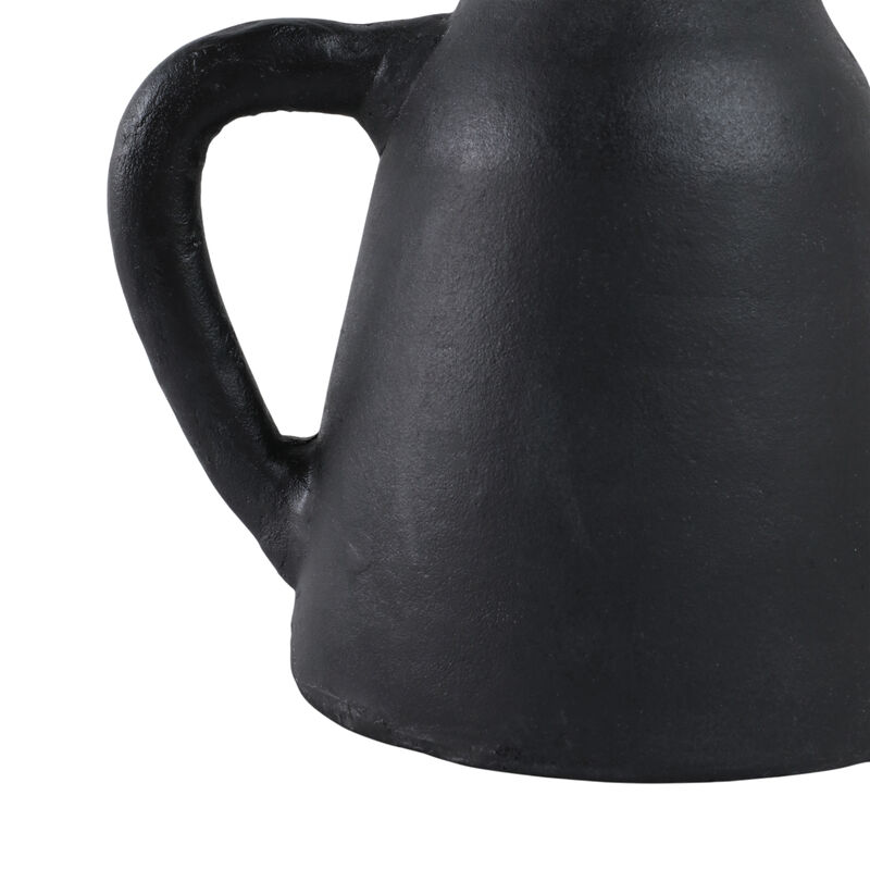 8x8" Terracotta Vase With Handle, Black image number 4