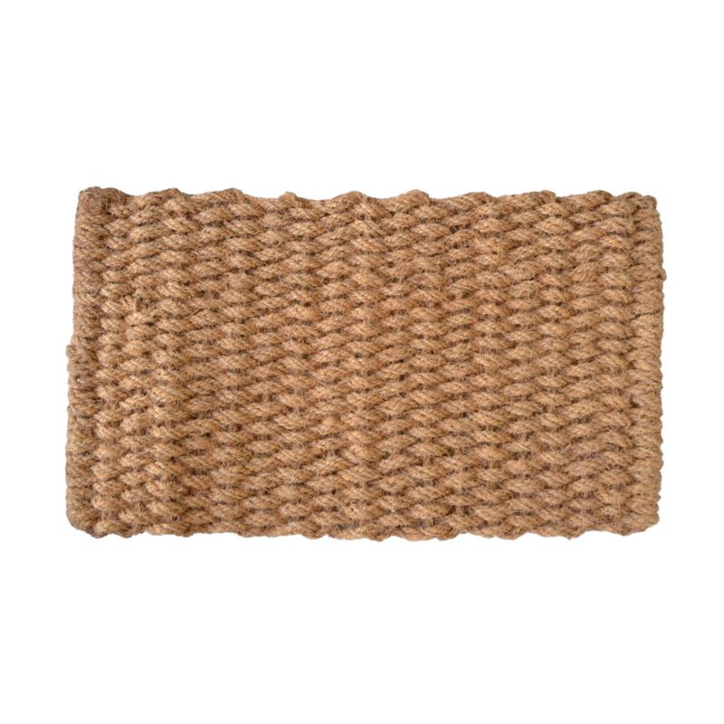 HomeRoots 24" X 36" Brown Coir Weave Outdoor Door Mat image number 0