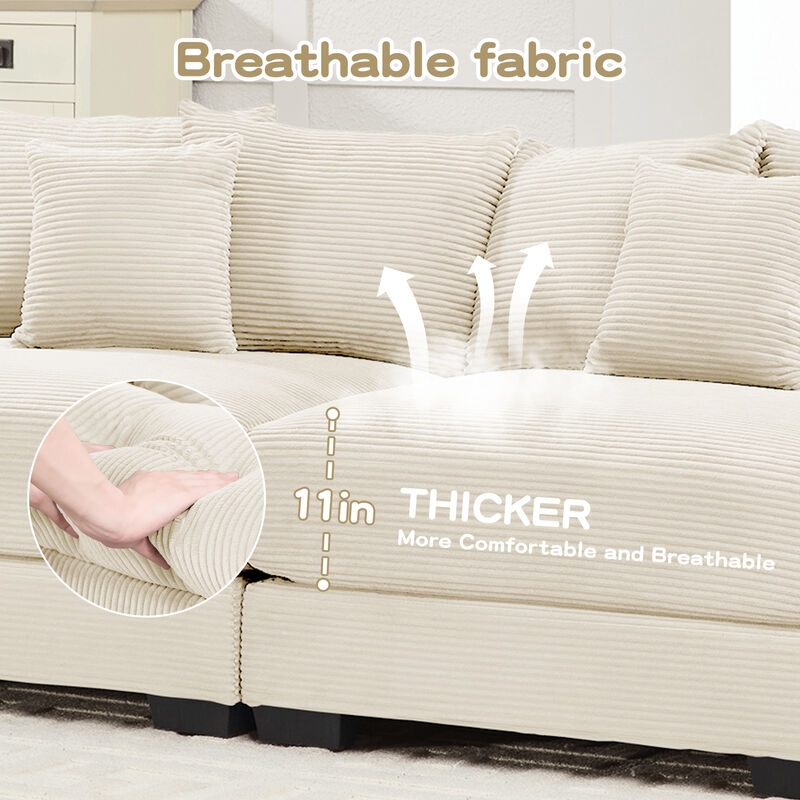 Meksik Oversized Cloud U‑Shape Modular Sectional Sofa image number 8