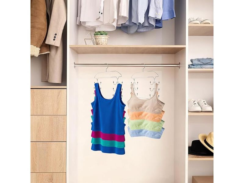 Tank Top Hanger Space Saving, 24 Hooks Bra Hanger For Closet Organization, Metal image number 1