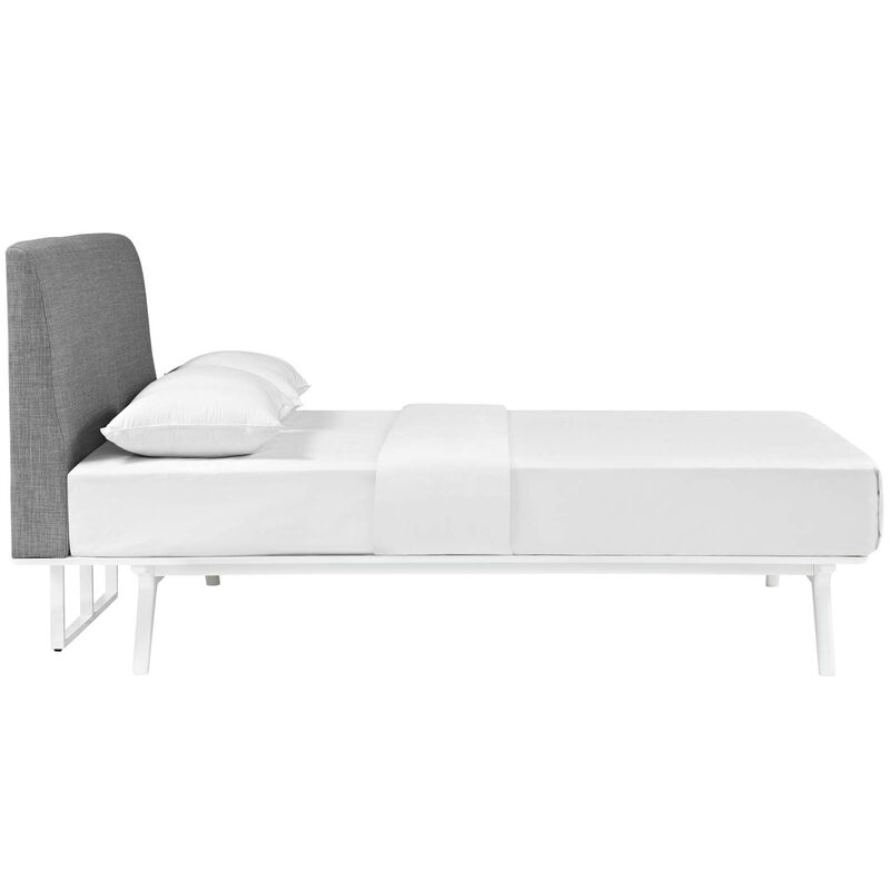 Modway - Tracy King Bed White Gray image number 3