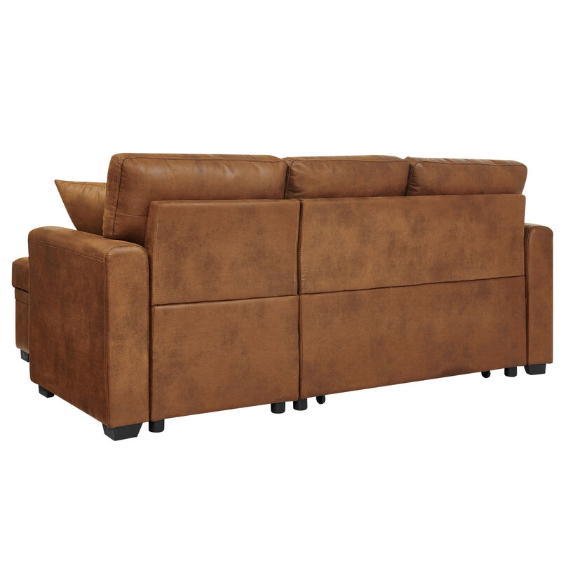 Jomple Foil Fabric Sectional Sleeper sofa image number 8