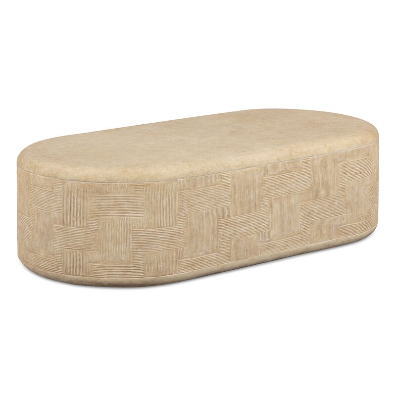 Suraya Concrete Rounded Coffee Table image number 1