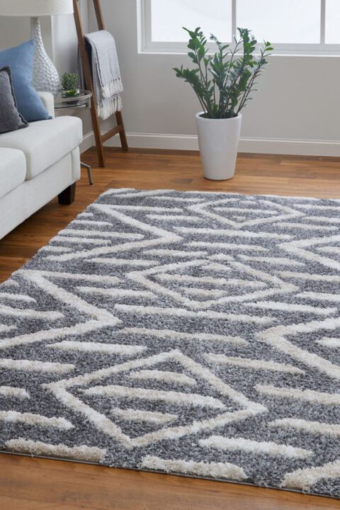 Mynka 39IBF Gray 9' x 12' Rug