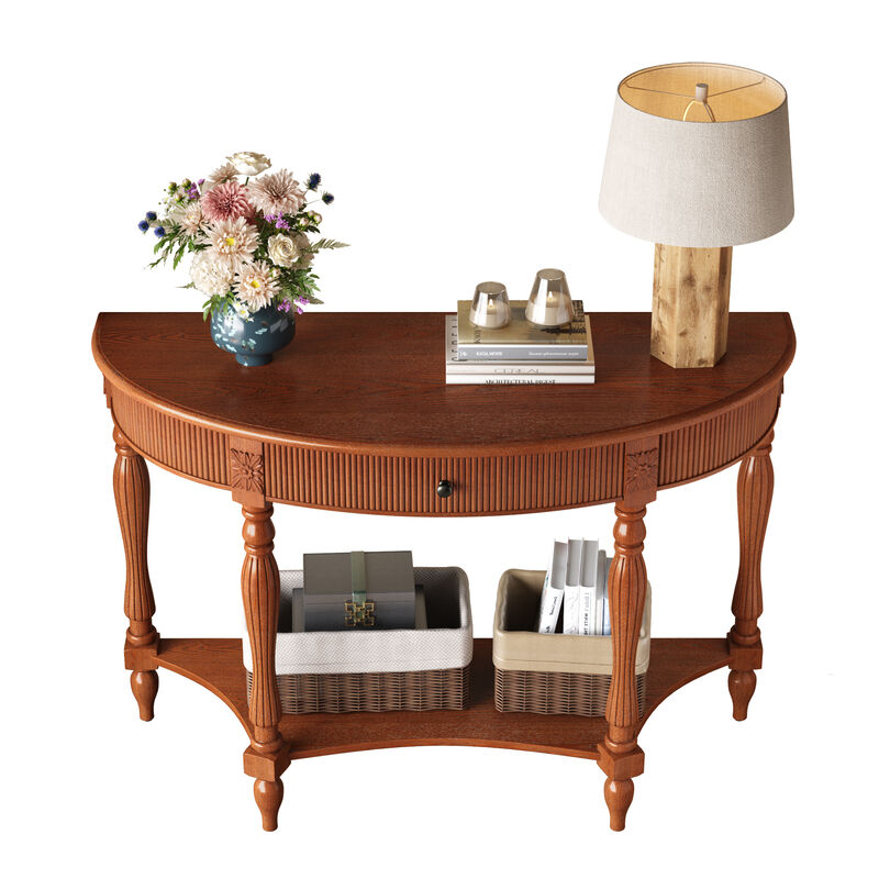 Muxtur Half Moon Console Table image number 6
