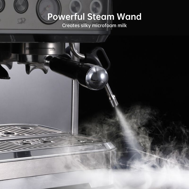 15Bar Bean-to-Cup Espresso Machine: Built-in Grinder & Frother, Stainless Steel Silver &ndash; Fresh Coffee & Espresso for Home image number 4