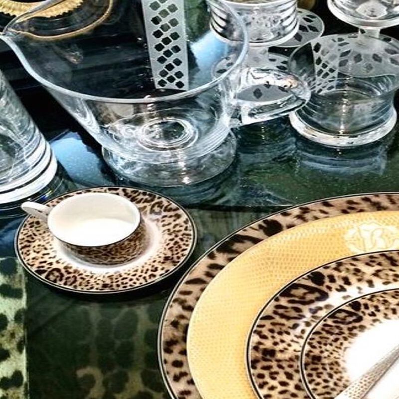 Tea Cup & Saucer JAGUAR Set of 2 in Luxury Box diam. 3.3", H 2.3", cap. 7.5 oz, Saucer diam. 6" image number 1