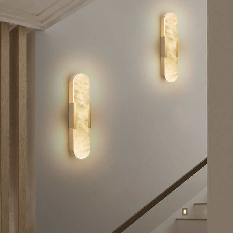 3.5 in. 1-Light LED Wall Sconce with Stone Shade (Set of 2) image number 6
