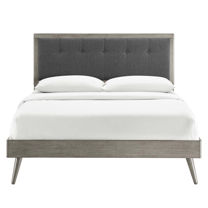 Modway - Willow Full Wood Platform Bed with Splayed Legs