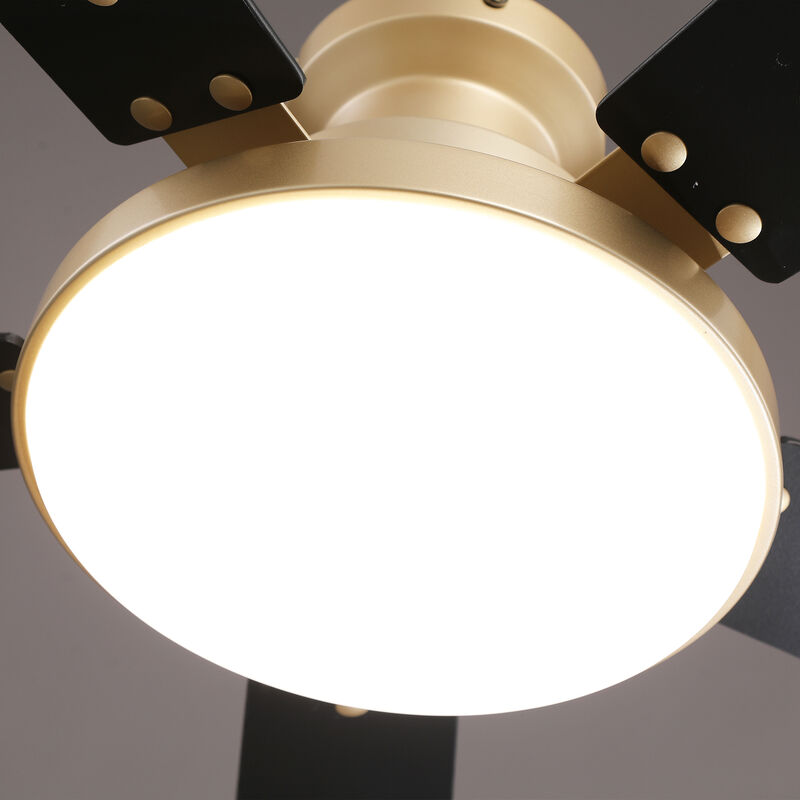 52" Modern Gold Reversible Dimmable Low Profile Flush Mount Smart Ceiling Fan with Light, APP Control and Remote image number 9