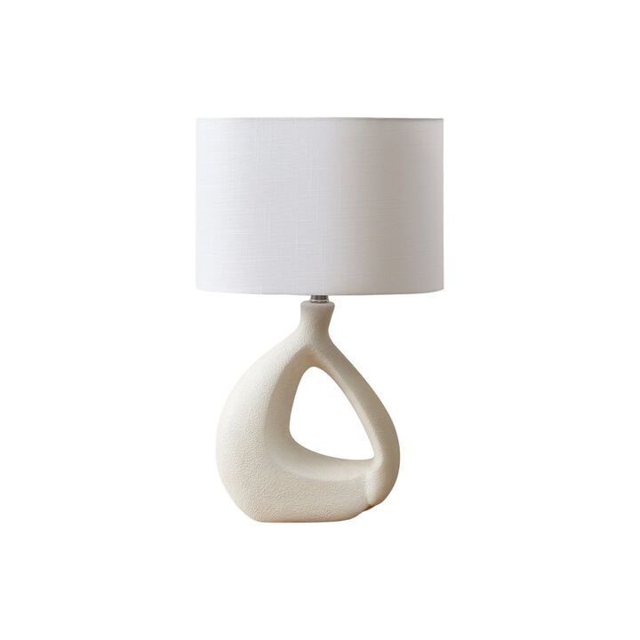 Lighting, 23"H, Table Lamp, Ivory Resin, Ivory / Cream Shade, Contemporary