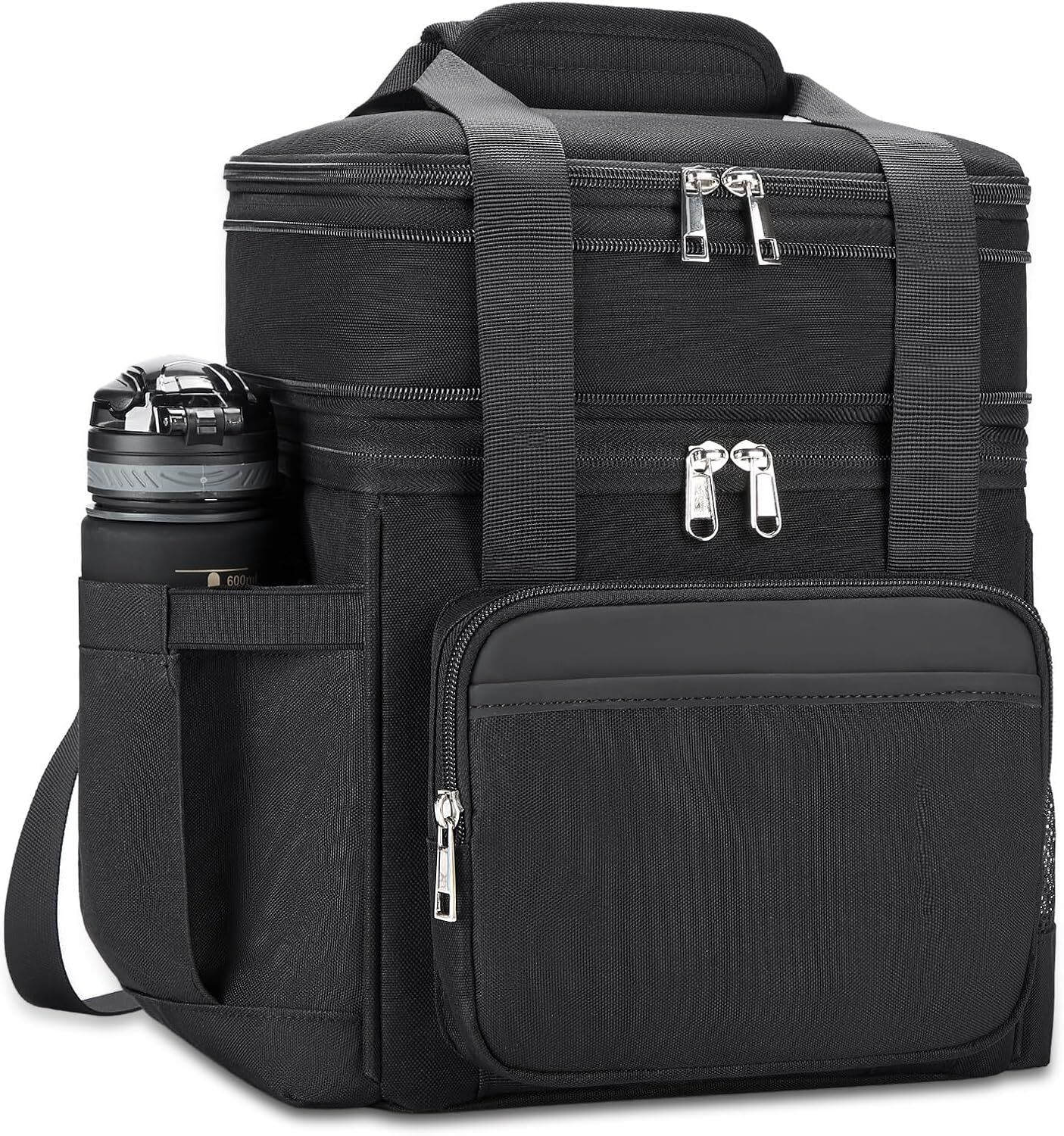 AKSZRI 2-in-1 Expandable Cooler Bag 15L Leakproof Insulated Tote