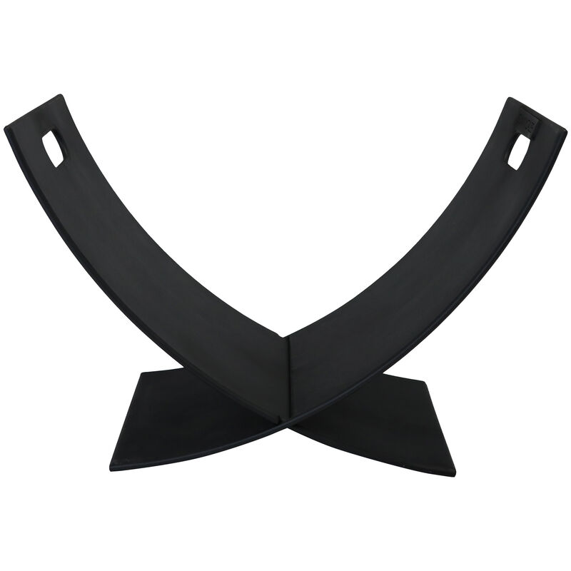 Sunnydaze 30 in Heavy-Duty Steel Firewood Log Rack - Black