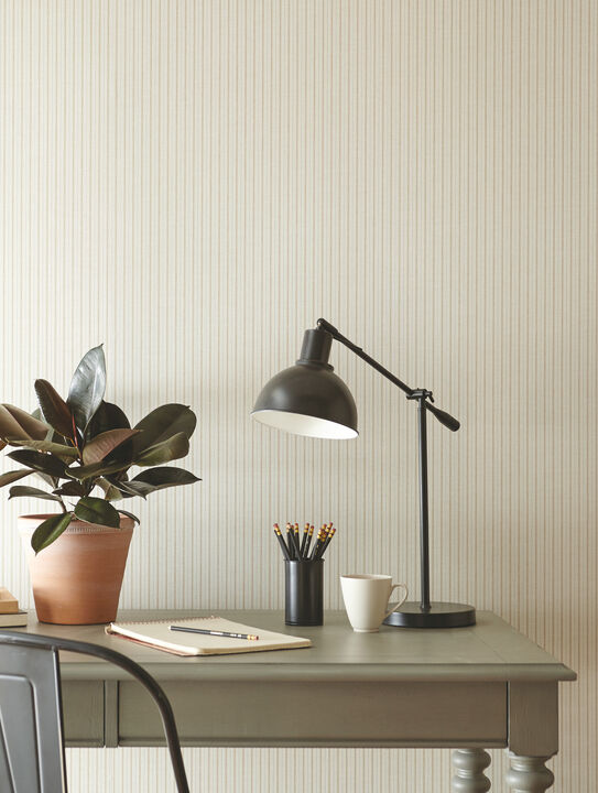 French Ticking Cream Wallpaper