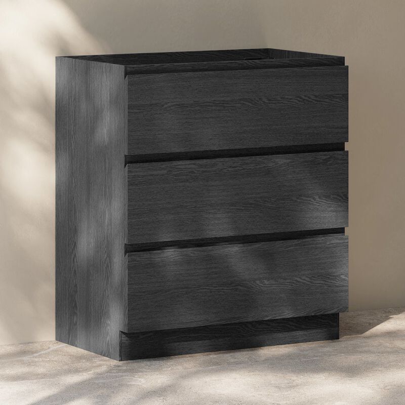 Liberte 30" Freestanding Bathroom Vanity Cabinet without Top in Black Oak image number 3