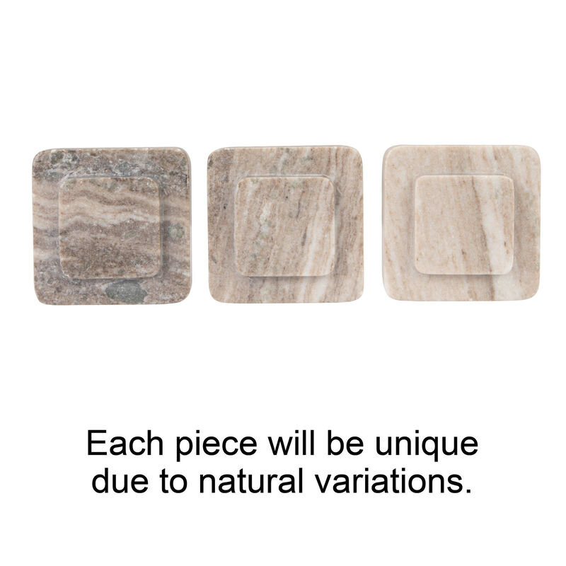 Heavy Duty Marble Bookends, Beige, Set of 2 image number 5