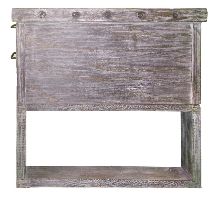 61 Inch Rustic Style Home Office Desk, Brazilian Pine, 4 Drawers, Distressed Gray-Benzara