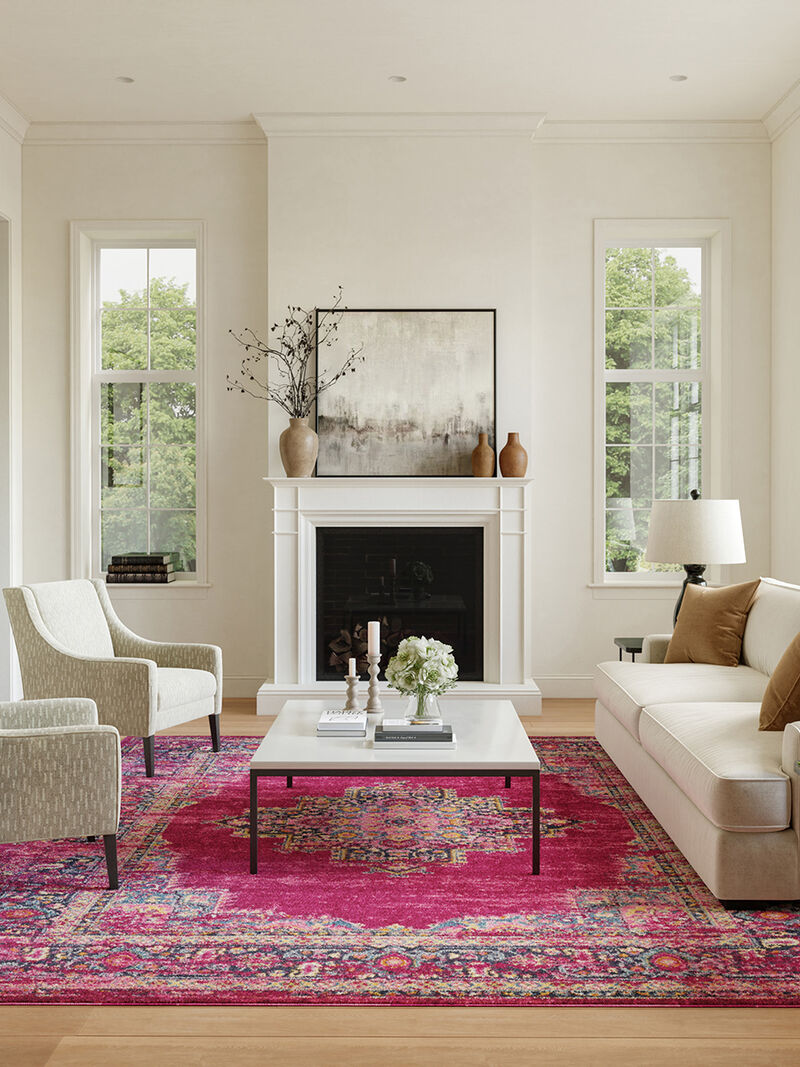 Passion PSN03 Fuchsia 10' x 14' Rug