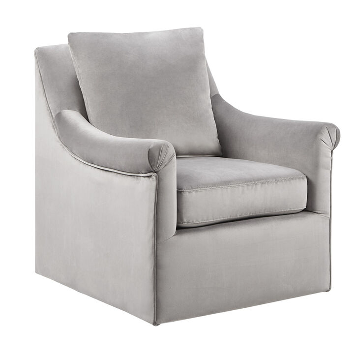 Gracie Mills Miriam Upholstered Swivel Accent Chair