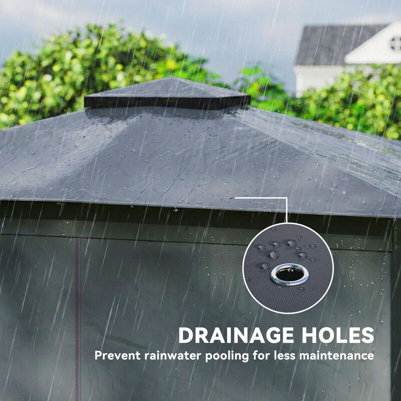Hivvago Soft Top 10x12 Gazebo Canopy Shelter image number 7