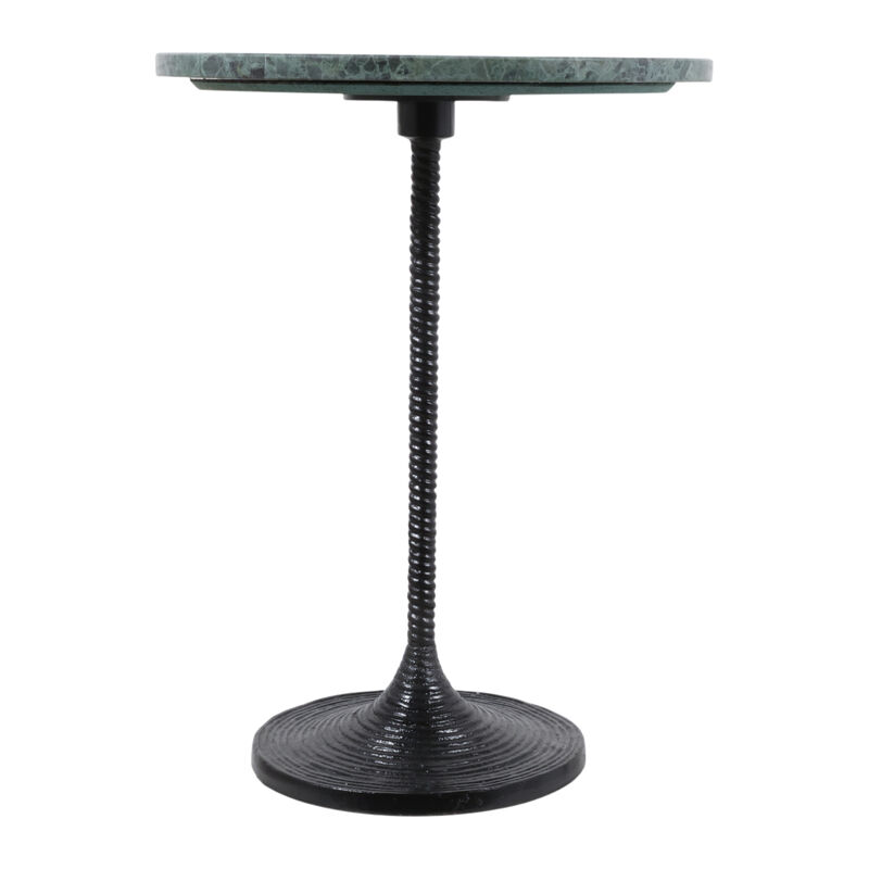 Twisted Accent Table with Green Marble Top image number 0