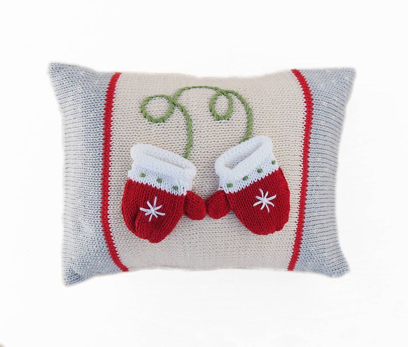 Handmade Mitten Mini Christmas Pillow image number 0