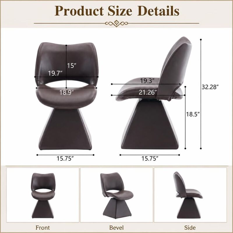 GOODSILO Swivel High-Back Upholstered Dining Chair with Sturdy Hardwood Frame, Comfortable Cushioned Seating for Multi-Use Spaces image number 1