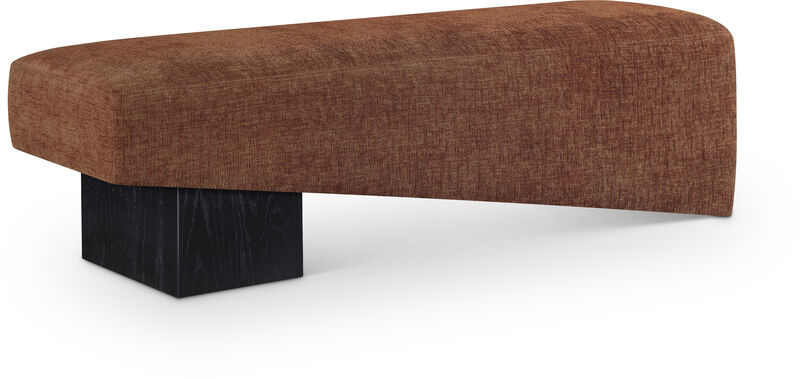 Meridian Furniture Alora Cognac Fabric Bench