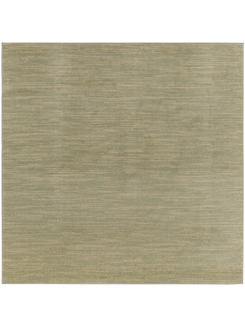 Nourison Essentials NRE01 Green/Gold 7' x Square Rug image number 0
