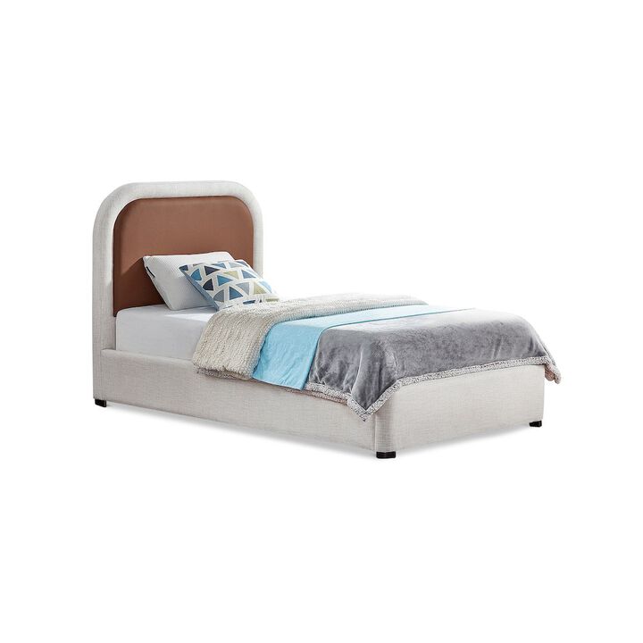 Meridian Furniture Blake Brown Vegan Leather Twin Bed