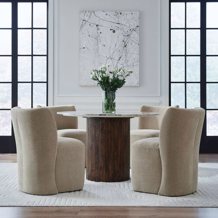 Liberty Furniture Accent Dining Chairs with Castors - Wicker Upholstry - Set of Four