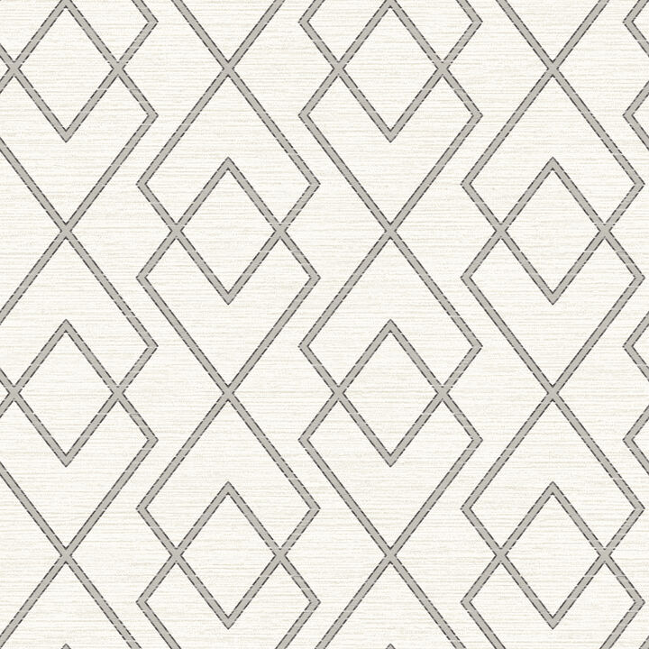 Blaze Grey Trellis Wallpaper (Set of 2)