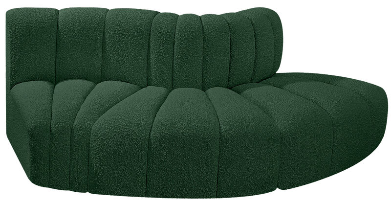 Meridian Furniture Arc Green Boucle Fabric Modular Sofa image number 3