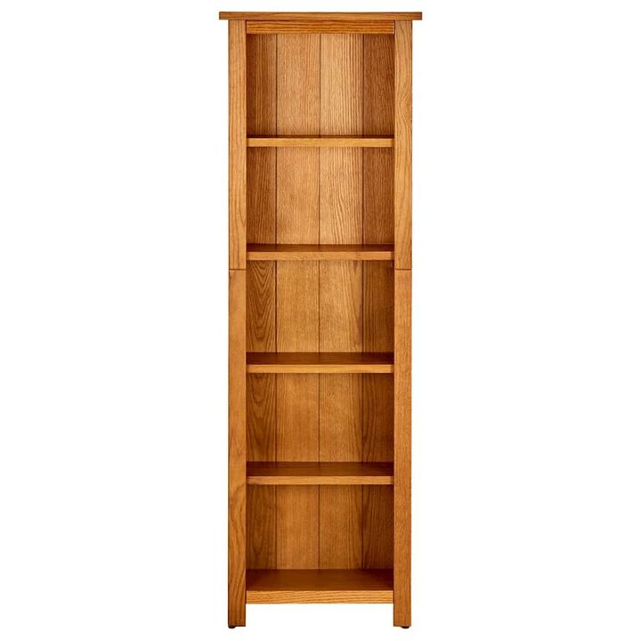 Bookcase Natural Oak Solid oak wood, oak veneered MDF Medium