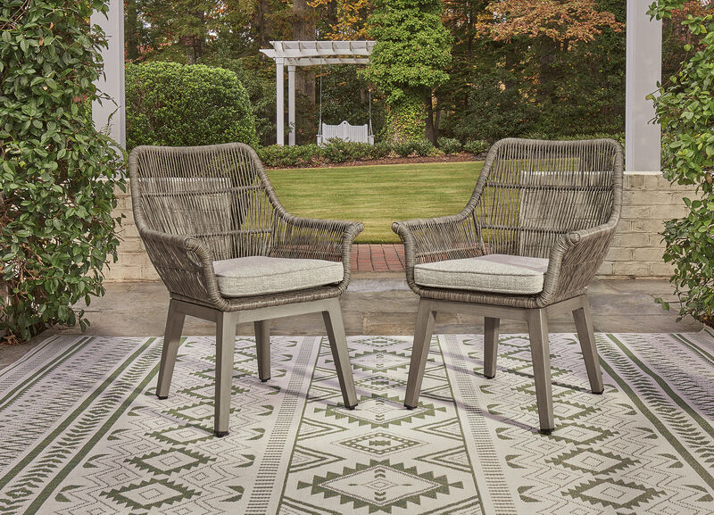 Beach Front Outdoor Arm Chair with Cushion (Set of 2) image number 1