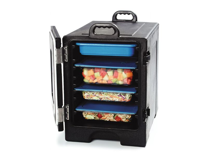 Carlisle Cateraide Insulated Front Loading Food Pan Carrier, 5 Pans, Black image number 0