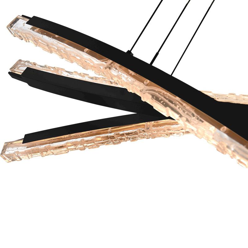 CWI Lighting Saber Integrated LED Black Chandelier
