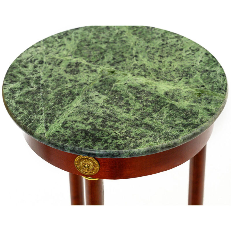 Legacy Decor Green Marble Round Plant Telephone Vase Stand New 28" High image number 1