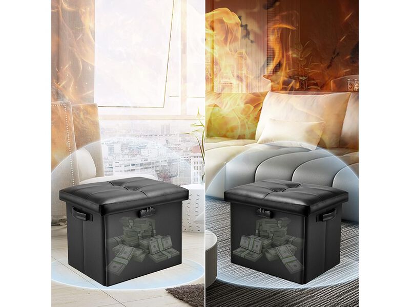 Fireproof Folding Ottoman Foot Rest