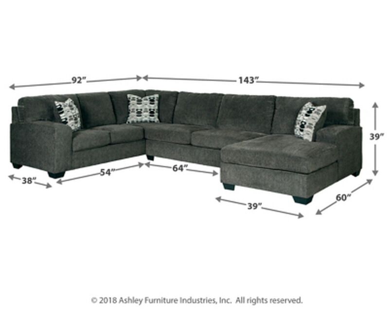 Ballinasloe 3-Piece Sectional with Right Arm Facing Chaise