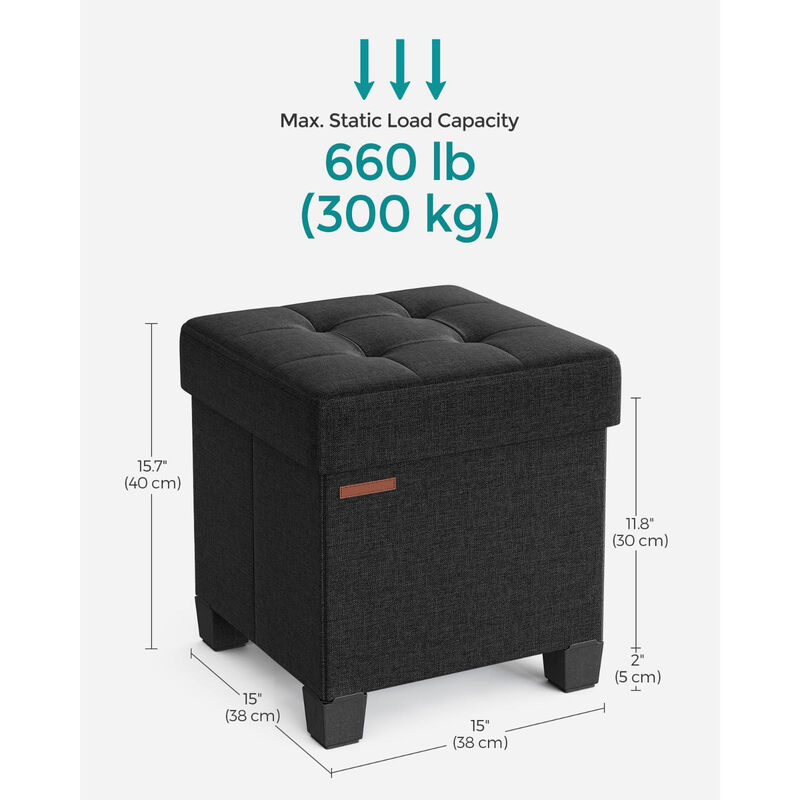 Mini Footstool Ottoman with Legs &ndash; Padded Small Footrest for Comfort and Style in Any Room