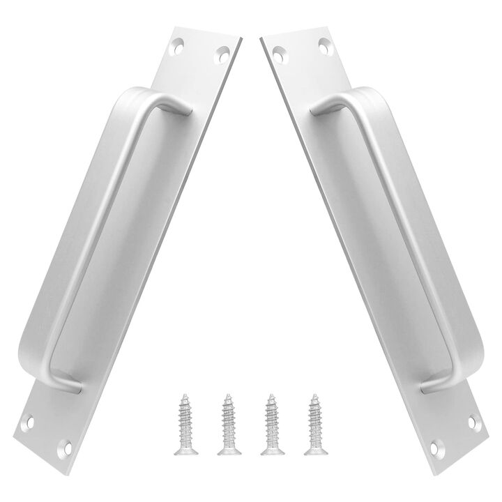 Piutouyar 2 Pack Aluminum Alloy Sliding Barn Door Handle, 180mm / 7.1 Inch Hole Center Gate Door Handle, Closet Door Pulls with