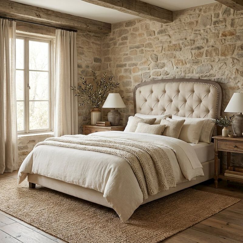 Liberty Furniture Dusty Taupe Tufted Panel Headboard with Black Finish Poplar Solids Wood image number 1