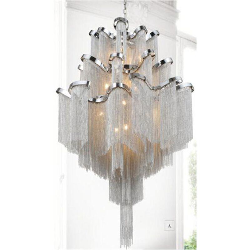 CWI Lighting Daisy 17 Light Down Chandelier With Chrome Finish