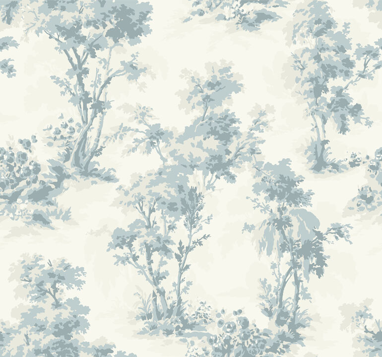 Sainsbury Light Blue Forest Wallpaper