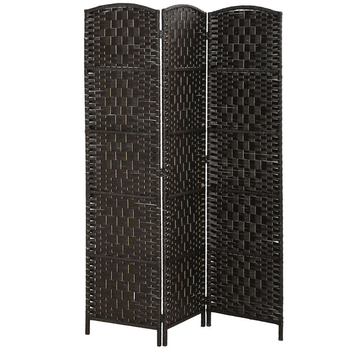 Hivvago Folding Room Divider with 3 Panels and Woven Design