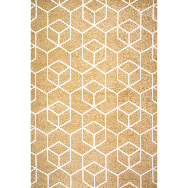 Tumbling Blocks Modern Geometric Area Rug
