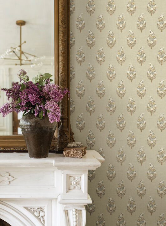 Paisley Linen Wallpaper