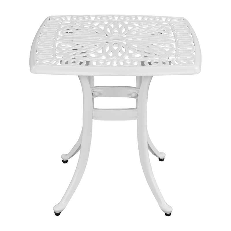 Outdoor Cast Aluminum Square Table for Patio Backyard and Poolside
